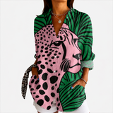 Philomena - Tropical Leopard Print Blouse