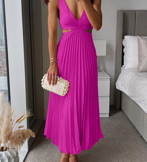 Íde - Sleeveless Midi Dress with Elegant Design