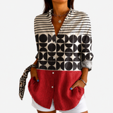 Eimear - Vintage-Inspired Colourblock Blouse