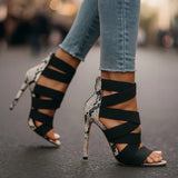 Doireann - Chic Snake Print Heels