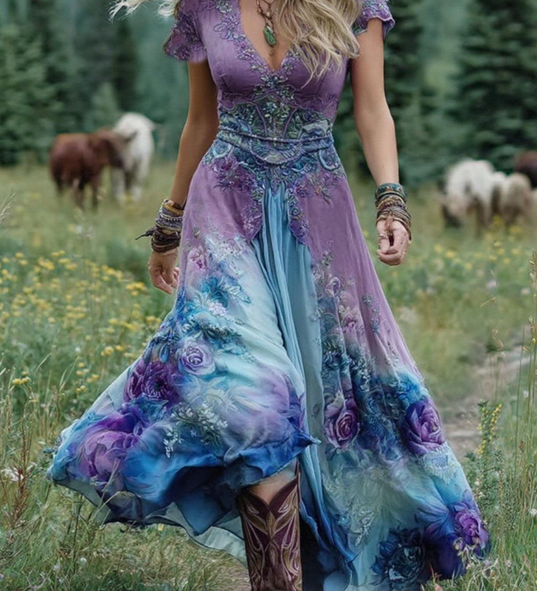 Maeve - Elegant Floral Maxi Dress
