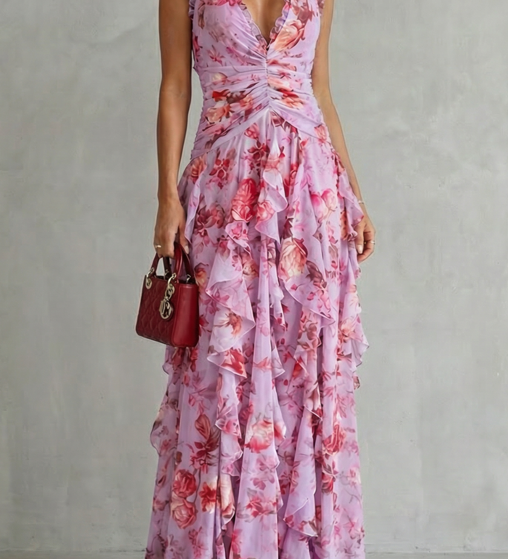 Orlaith - Halter Neck Long Dress