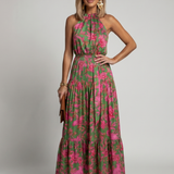 Eithne - Draped Halter Midi Dress