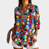 Peggy - Joyful Confetti Circle Blouse