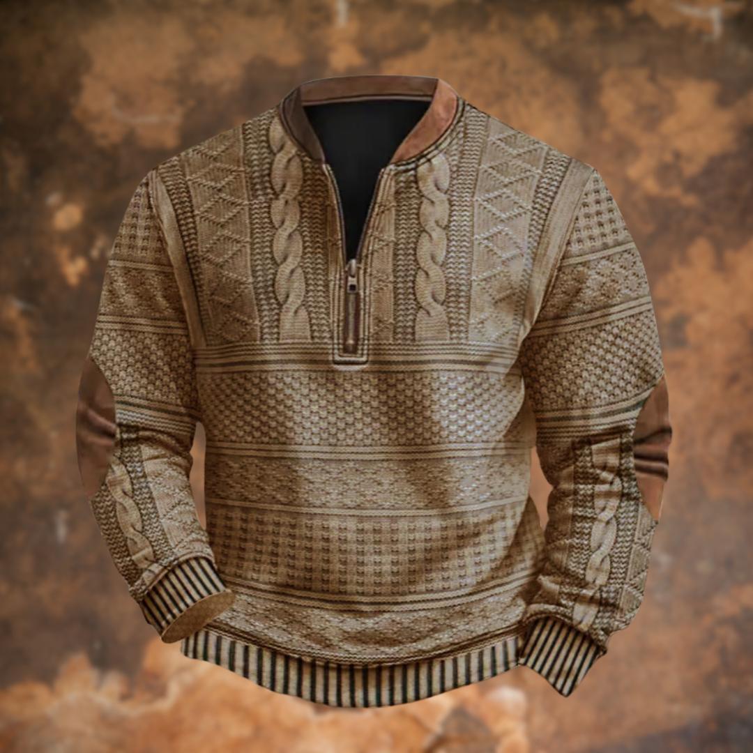 Darragh - Retro Zip-Up Sweatshirt