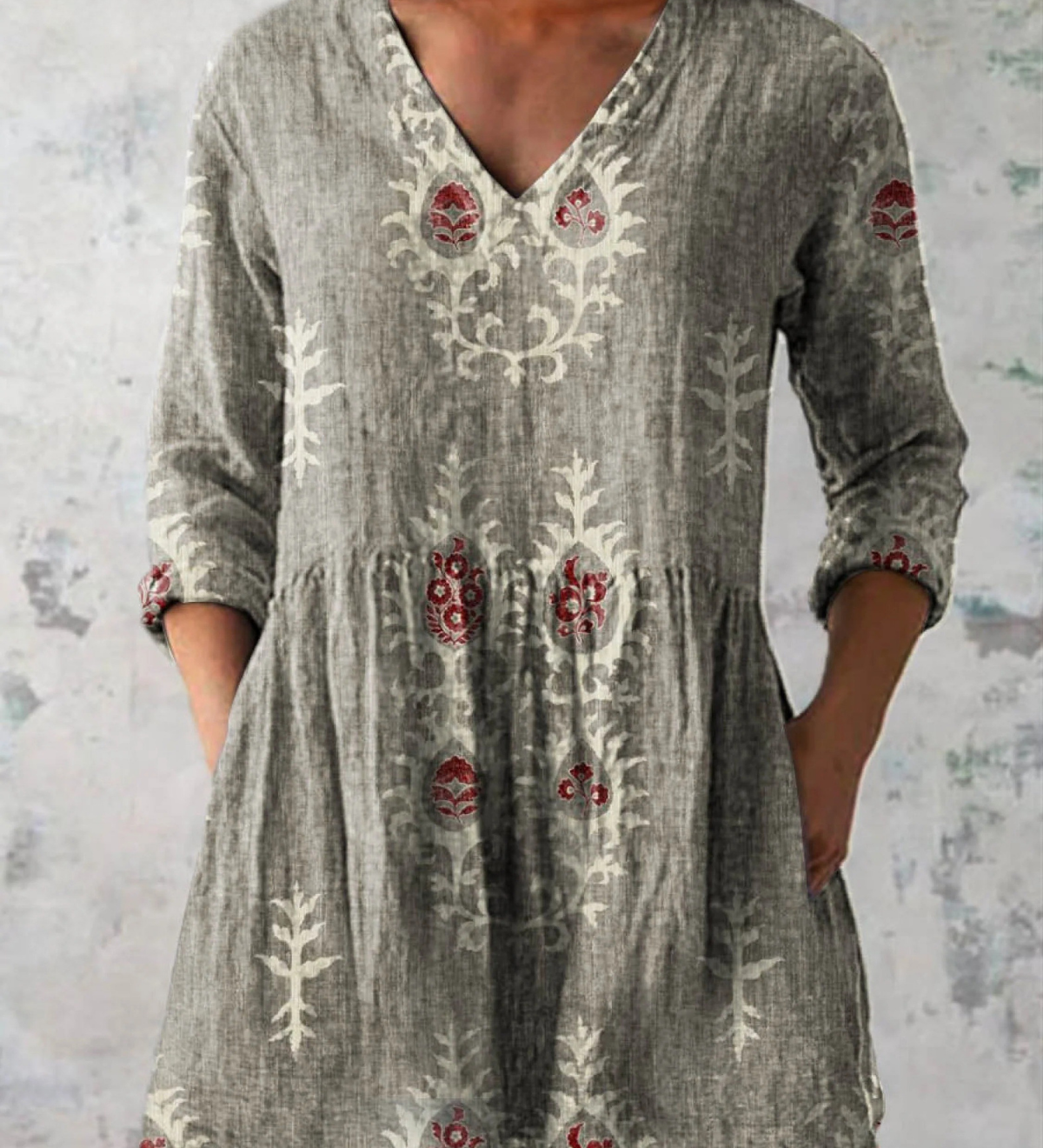Roisin | V-Neck Long Blouse