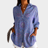 Ide - Graceful Lavender Mosaic Blouse