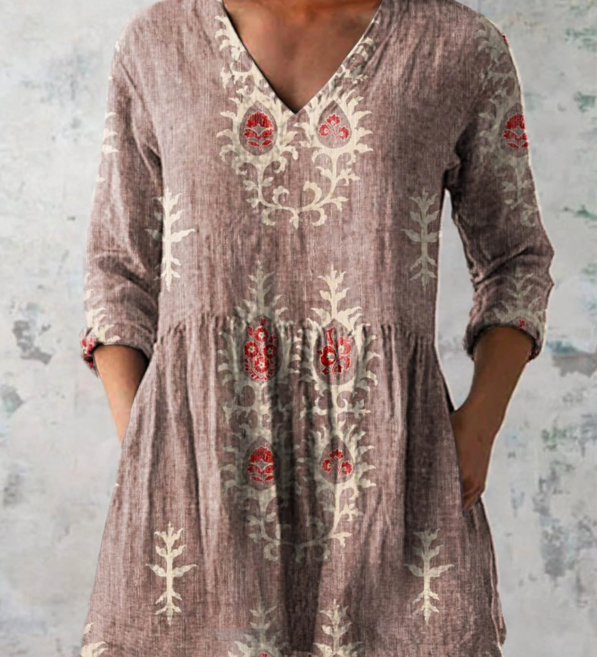 Roisin | V-Neck Long Blouse
