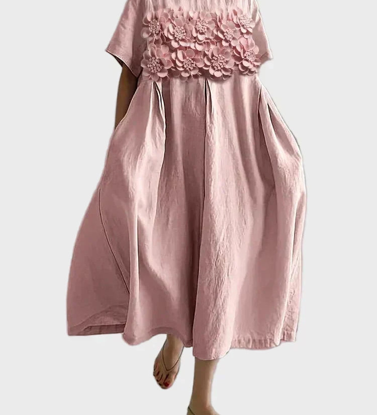 Tara - Midi Dress with Floral Print