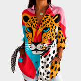 Assumpta - Striking Leopard Print Top