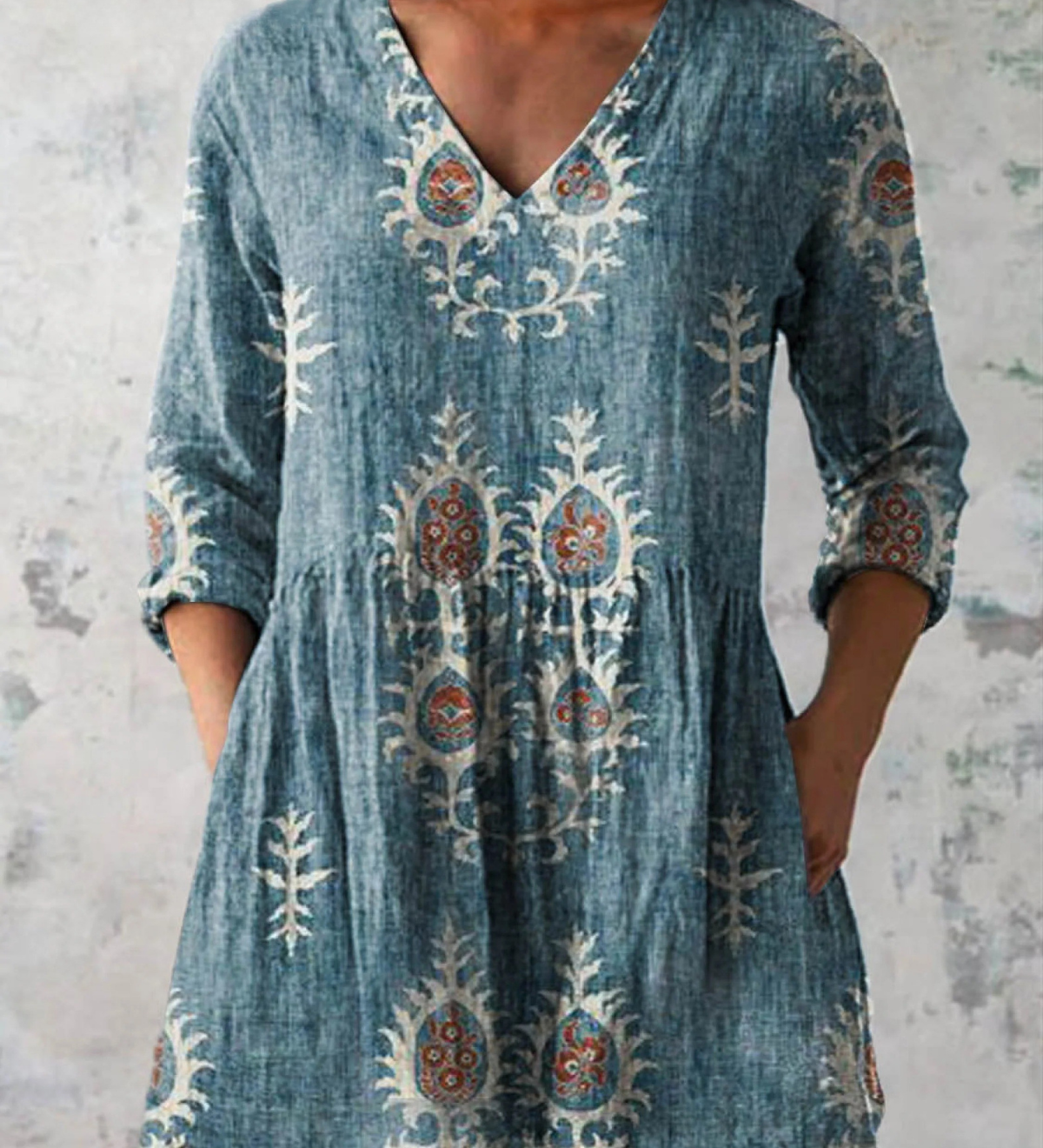 Roisin | V-Neck Long Blouse
