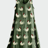 Nuala - Rooster Print Dress