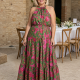 Eithne - Draped Halter Midi Dress
