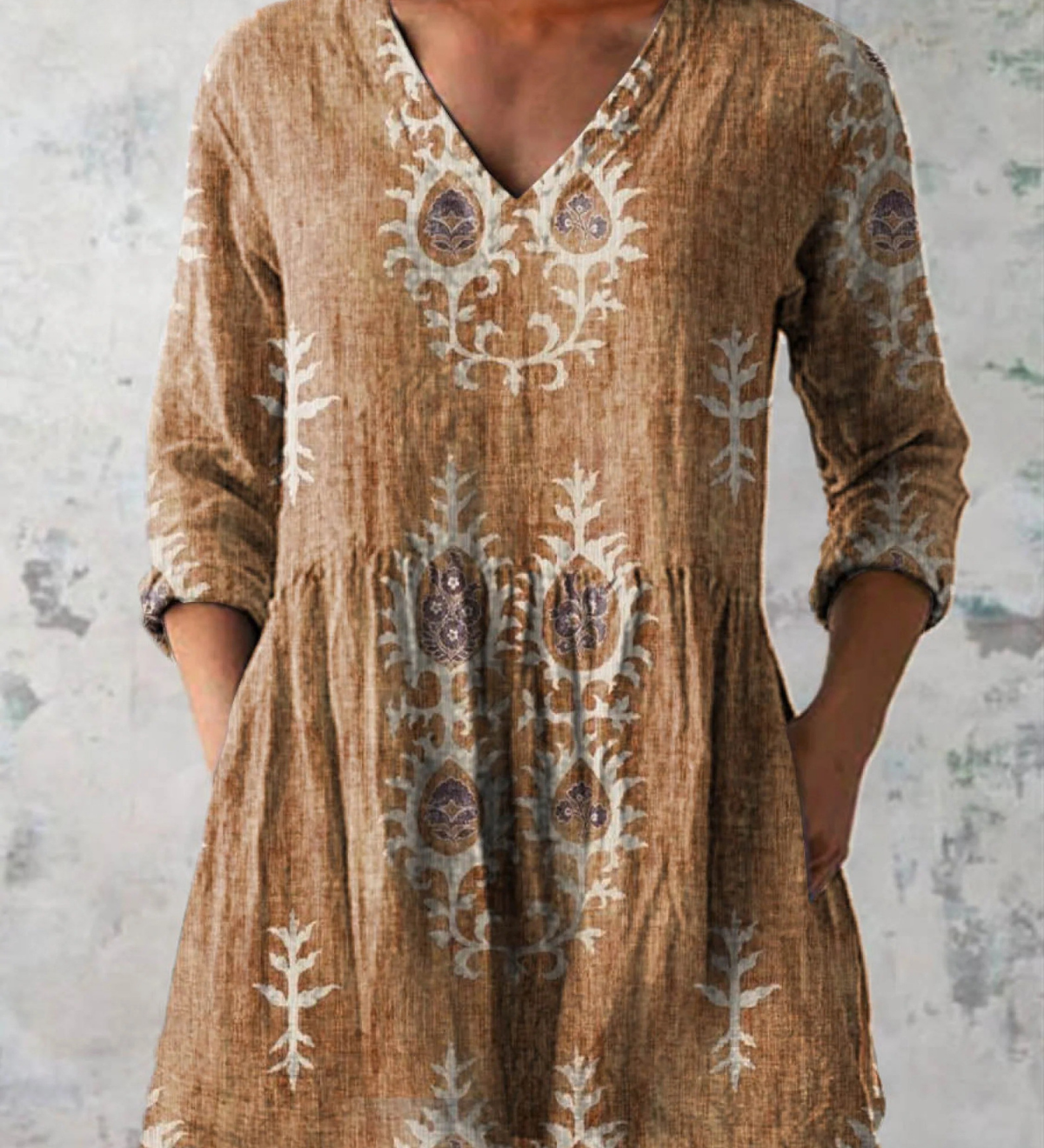 Roisin | V-Neck Long Blouse