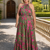 Eithne - Draped Halter Midi Dress