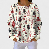 Deirdre | Cream Jumper Featuring a Festive Christmas Tree Design
