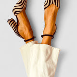 Blánaid - Striped Zebra Sandals