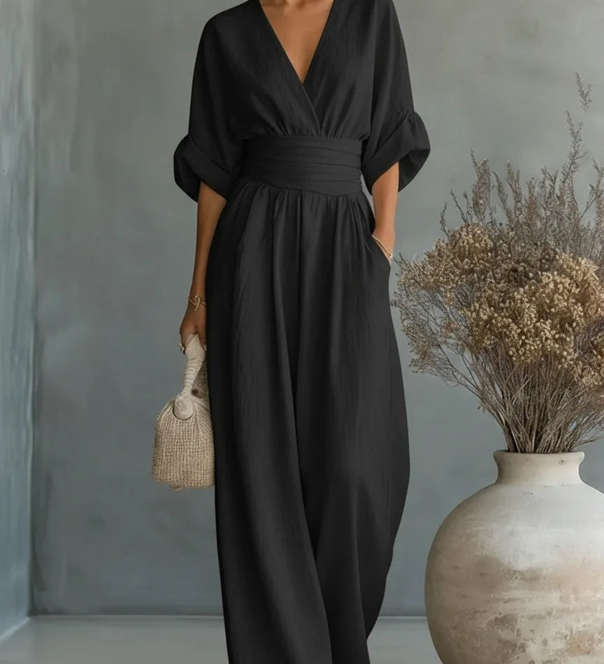 Eimear - Backless V-Neck Dress