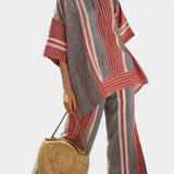 Saoirse - Elegant Striped Ensemble