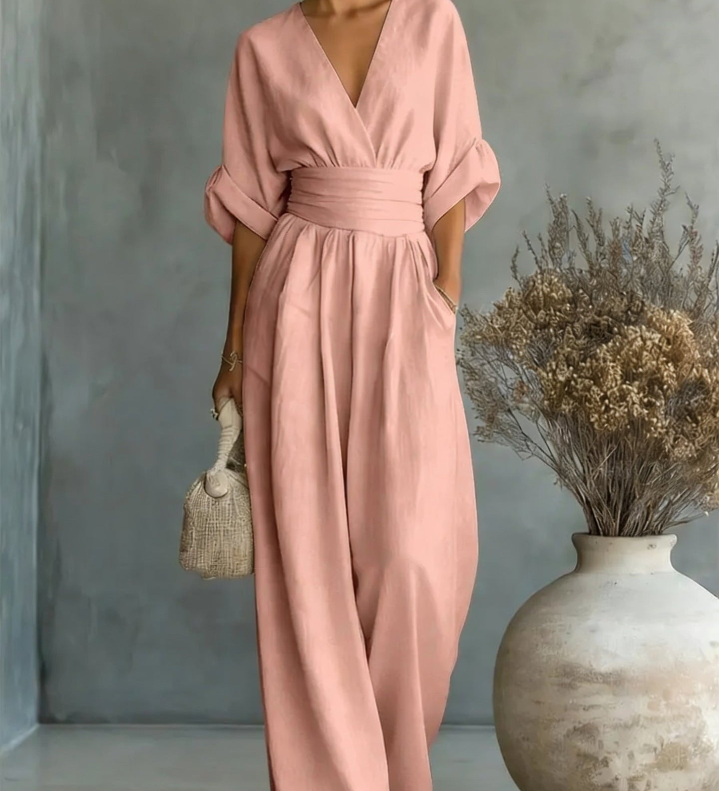 Eimear - Backless V-Neck Dress