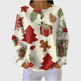 Cara | Cream Jumper Featuring Festive Christmas Designs