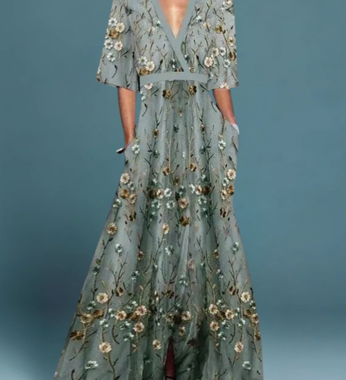 Nuala - Elegant Floral Maxi Dress