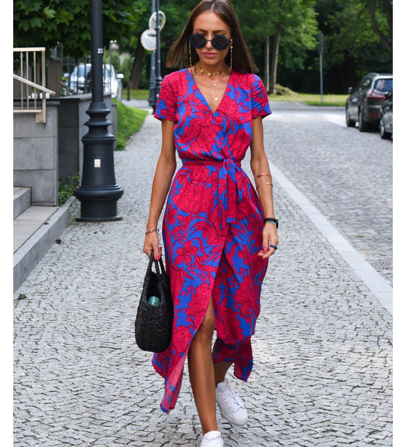 Medbh - Midi Dress with Floral Design
