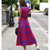 Medbh - Midi Dress with Floral Design