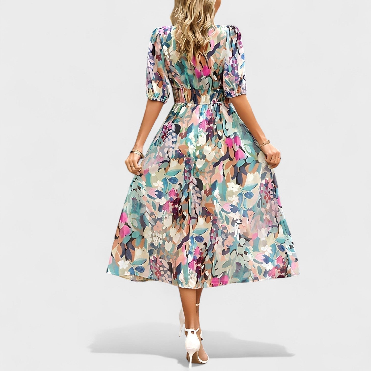 Imelda - Midi Dress with Floral Print
