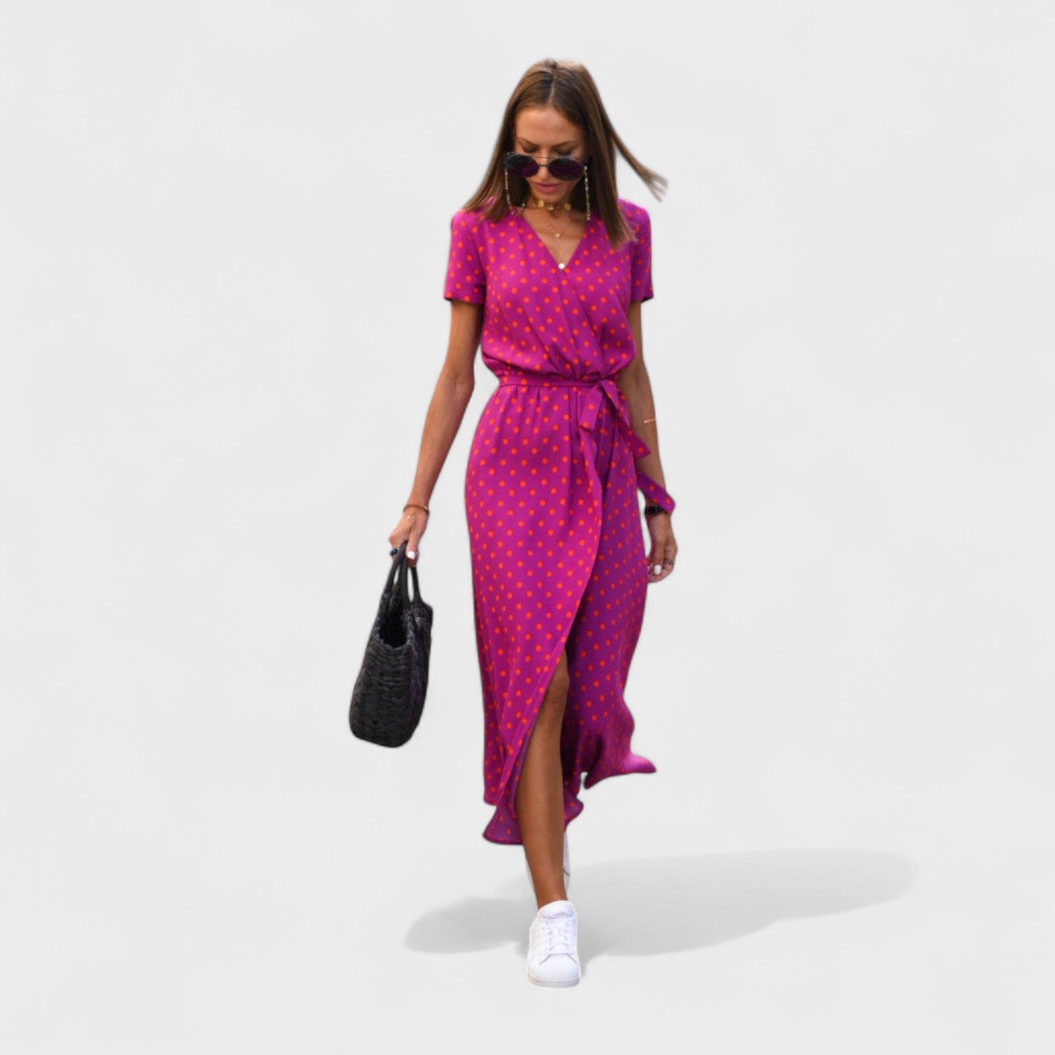 Ailís - Floral Print Crossed Dress