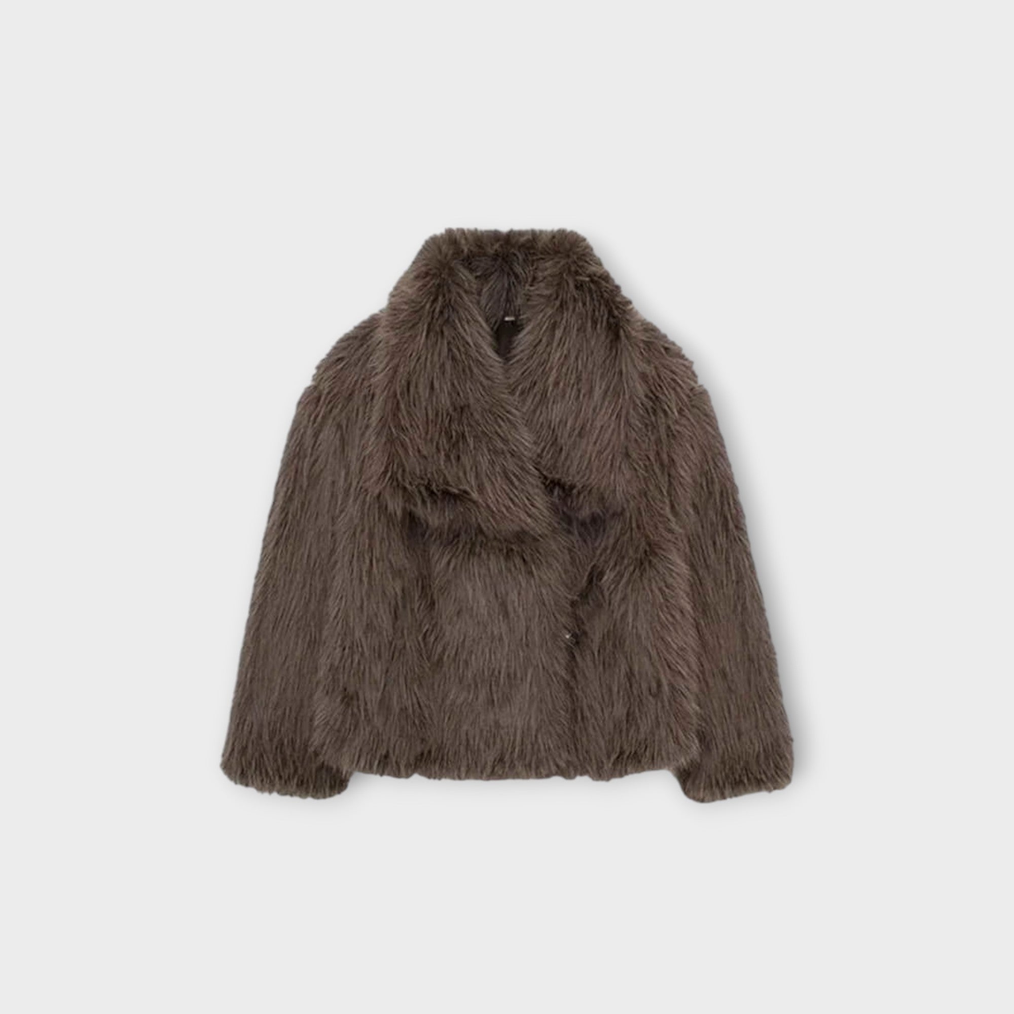 Juliette - Faux Fur Wide-Collar Coat