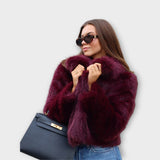 Juliette - Faux Fur Wide-Collar Coat
