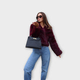 Juliette - Faux Fur Wide-Collar Coat