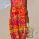 Finola - Sunset Silk-Feel Midi Dress