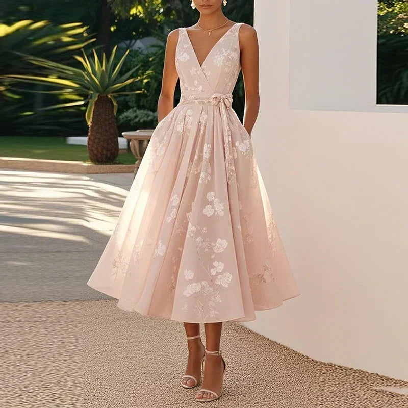 Órla - Sleeveless V-Neck Party Dress