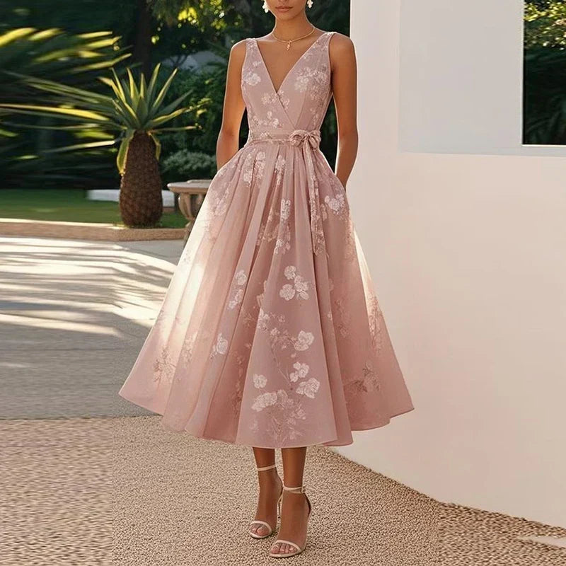 Órla - Sleeveless V-Neck Party Dress