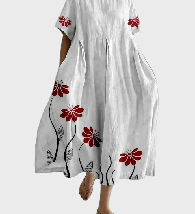 Doireann - Midi Dress with Floral Print