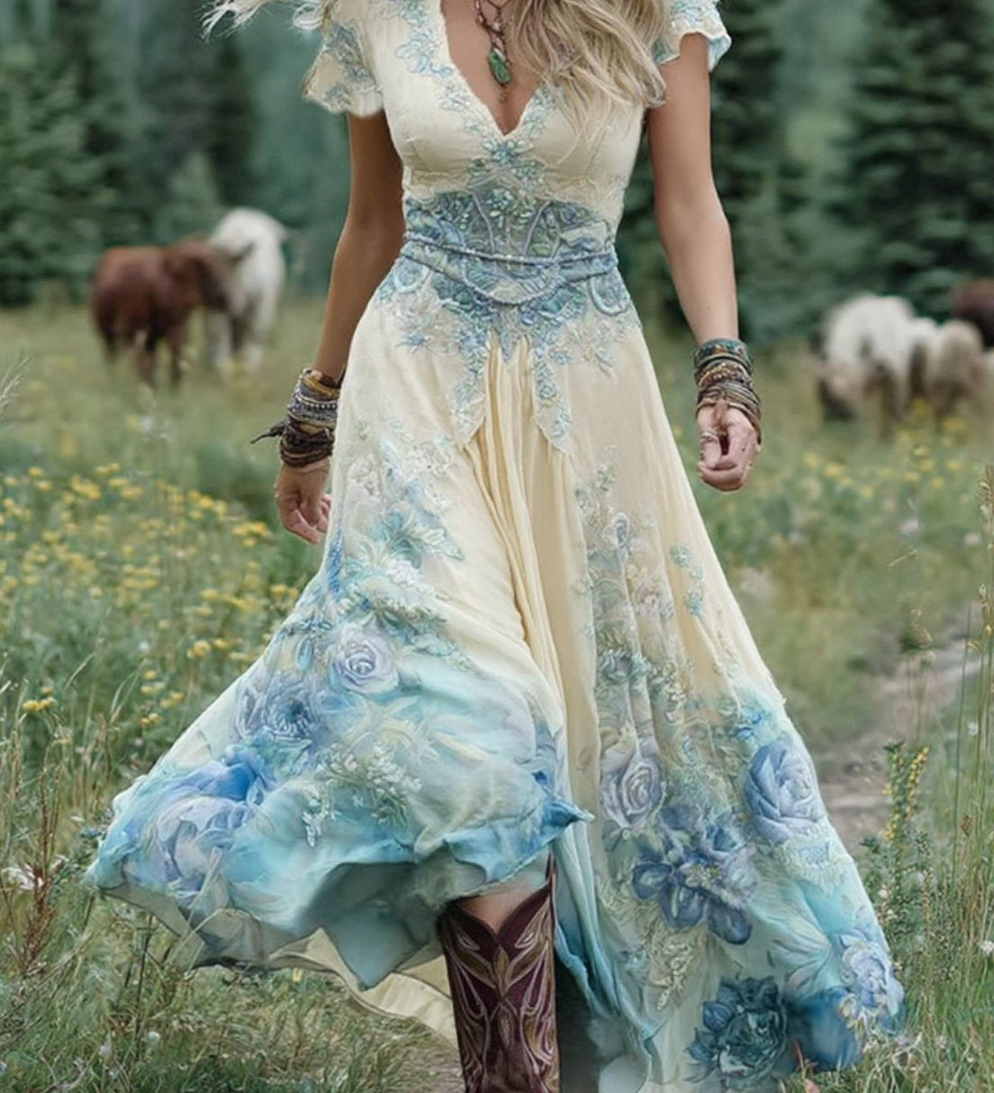Maeve - Elegant Floral Maxi Dress