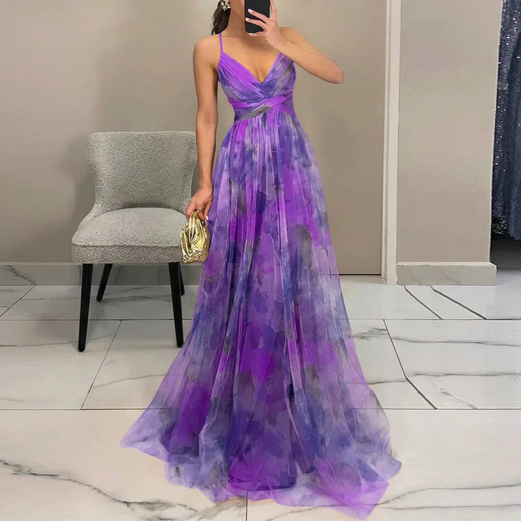 Ailionóra - Elegant Floral Maxi Dress