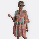 Meadhbh - Boho Chic Ruffled Dress