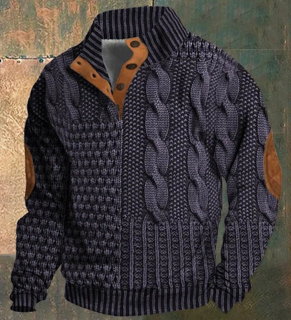 Cian - Vintage-Inspired Printed Sweater