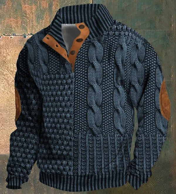 Cian - Vintage-Inspired Printed Sweater