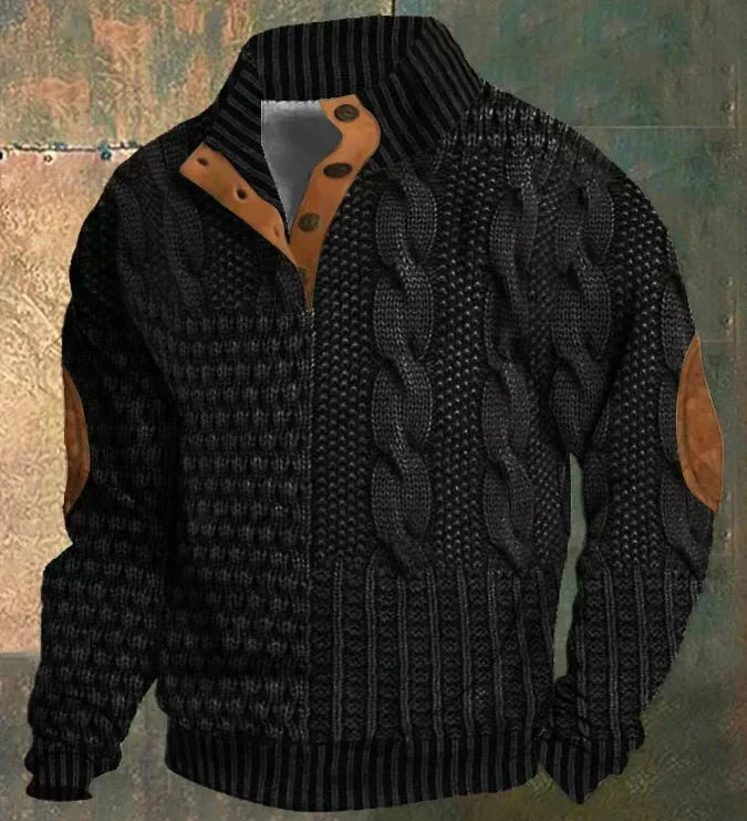 Cian - Vintage-Inspired Printed Sweater