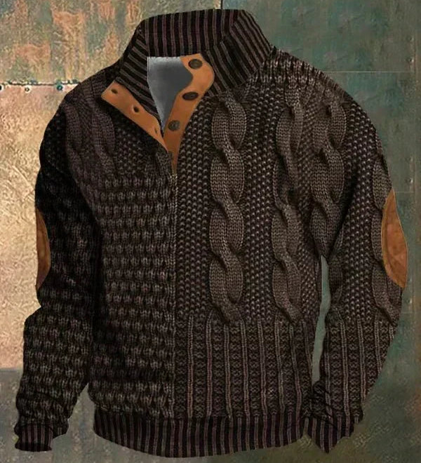 Cian - Vintage-Inspired Printed Sweater