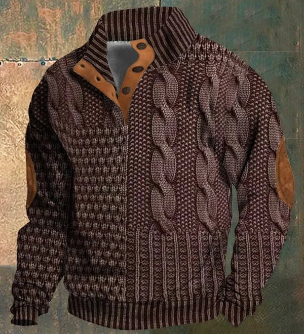 Cian - Vintage-Inspired Printed Sweater