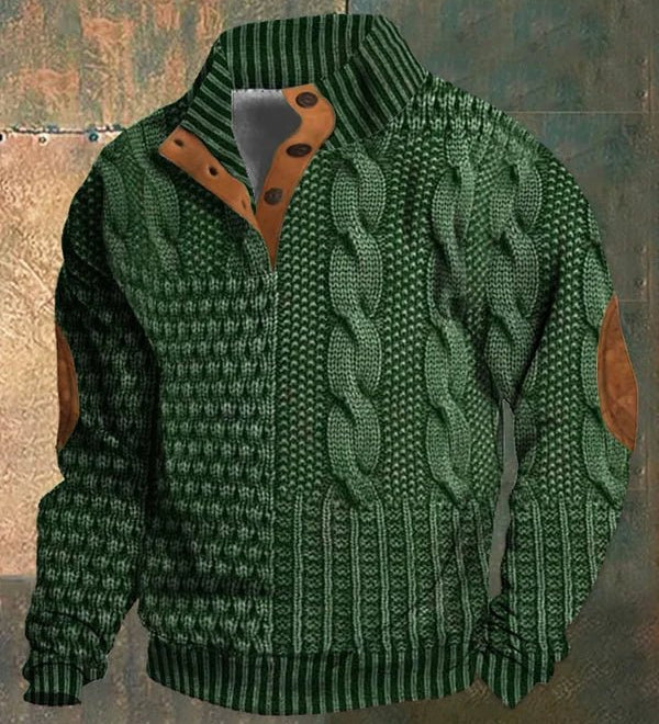 Cian - Vintage-Inspired Printed Sweater