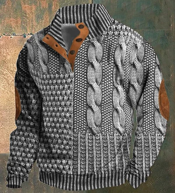 Cian - Vintage-Inspired Printed Sweater