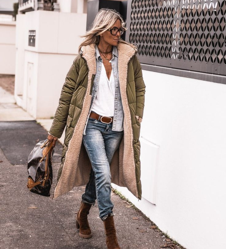 Fiona - Dual-Sided Sherpa Coat